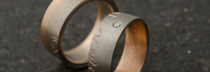alliances-palladium-or-rose-gravée