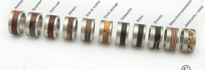 bagues avec du bois cbijoux creation d alliances de mariage
